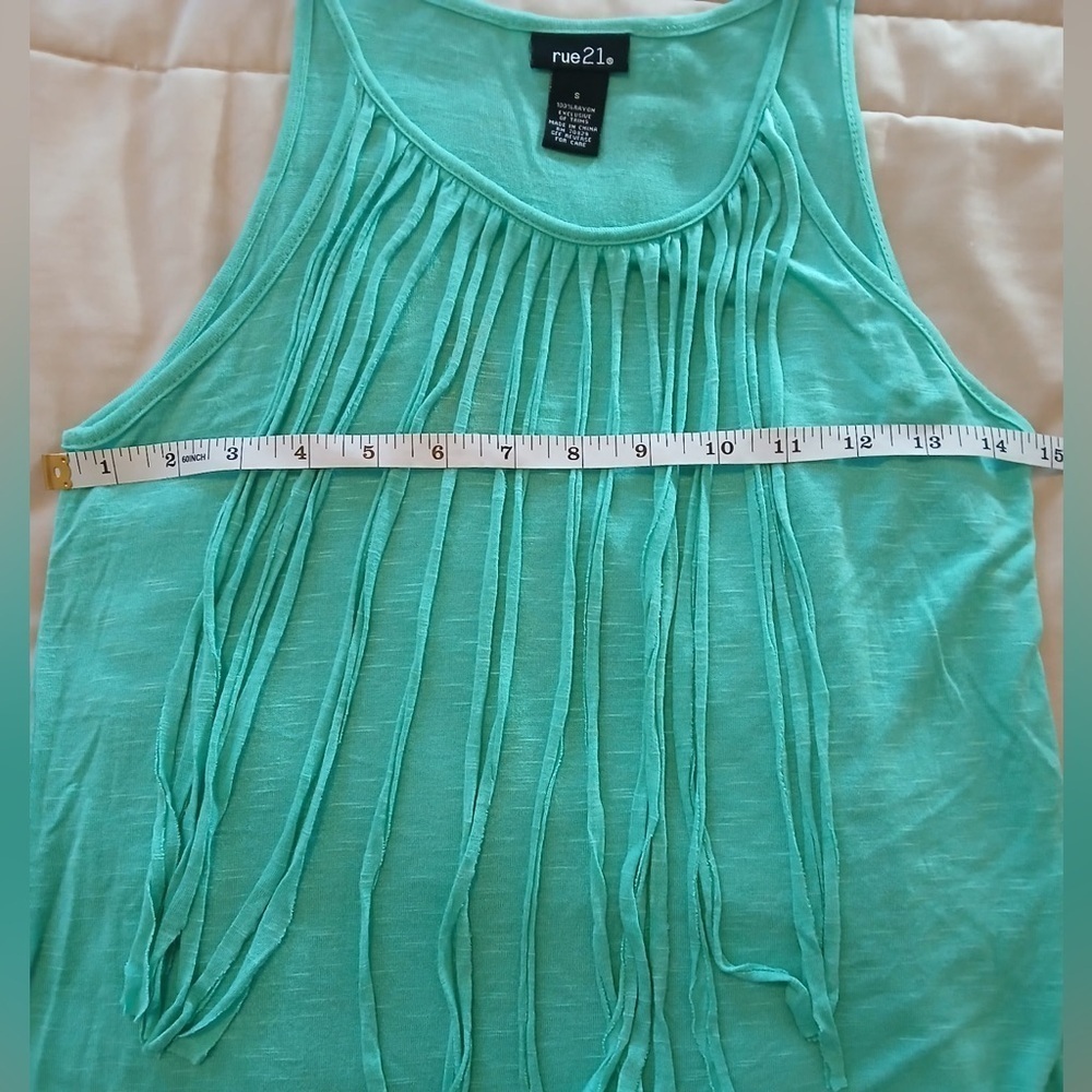 Rue21 Aqua‎ Fringe Tank Top - Picture 5 of 9